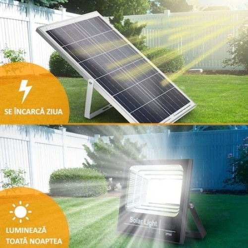 Lumini De Inundație Cu LED-uri Solar Etanș 300W Alb Rece Cu Telecomandă IP68