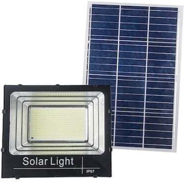 Rezistent la apă Solar Proiector LED 100W Alb Rece 6500K cu Telecomandă IP67