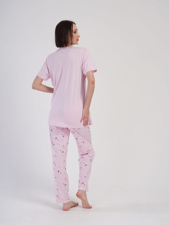 Set pijamale de maternitate în culoarea Roz
