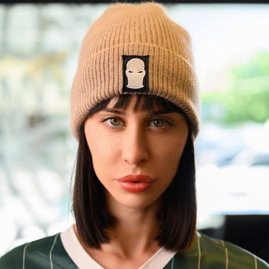 Beanie Unisex Căciulă Tricotat în culoarea Bej