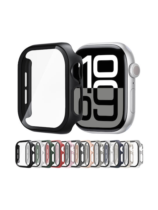 Apple Watch Series 10 42mm Tempered Glass Film Integrated Pc Watch Case Silver Apple Watch Series 10 42mm Tempered Glass Film Integrated Pc Watch Case Silver