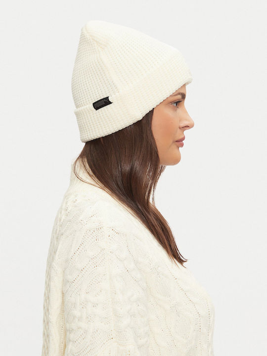 Beanie Γυναικείος Σκούφος Πλεκτός σε Εκρού χρώμα