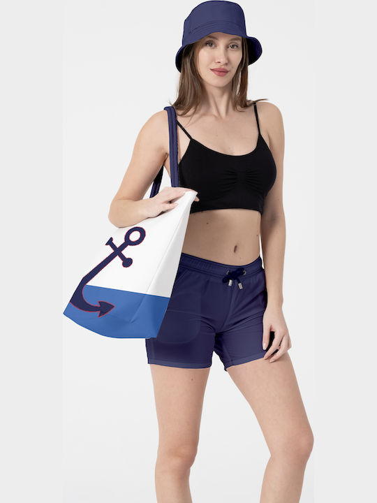 Miami Beach Stoff Strandtasche Weiß Miami Beach Stoff Strandtasche Weiß