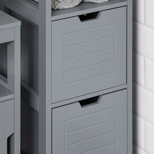 SoBuy Bathroom Cabinet L30xW30xH89.2cm Gray