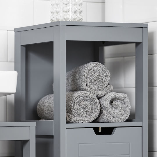 SoBuy Bathroom Cabinet L30xW30xH89.2cm Gray