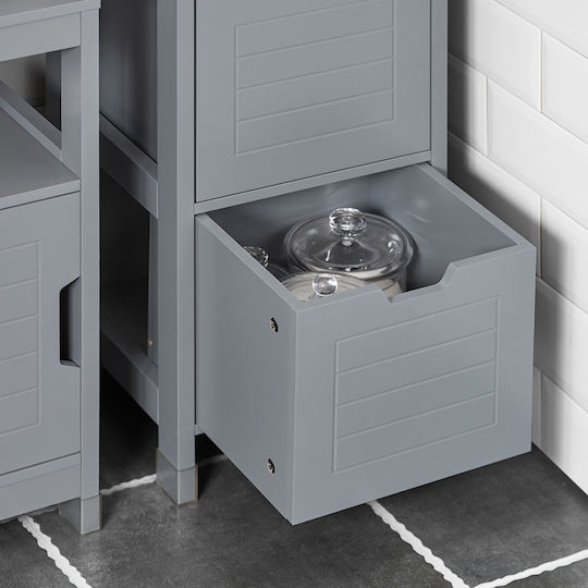 SoBuy Bathroom Cabinet L30xW30xH89.2cm Gray