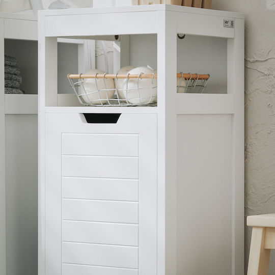 SoBuy Ντουλάπι Μπάνιου Πλυντηρίου 30x30x89cm Λευκό