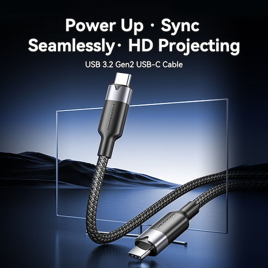 Vention It Kabel USB Typ-C 3.2 Gen2 M-M 1,0m Geflochtenes Aluminium Weiß Trgwf