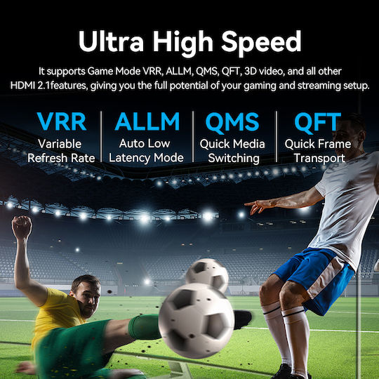 Vention Cablu HDMI 2.1 8k60hz Împletit Ultra Subțire 3.0m Alogi