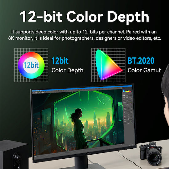 Vention Cablu HDMI 2.1 8k60hz Împletit Ultra Subțire 3.0m Alogi