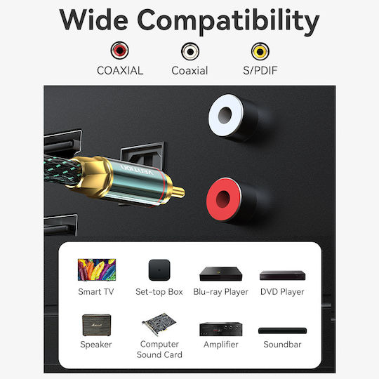 Vention Audio Digital Coaxial RCA Cable 3.0m Bctgi