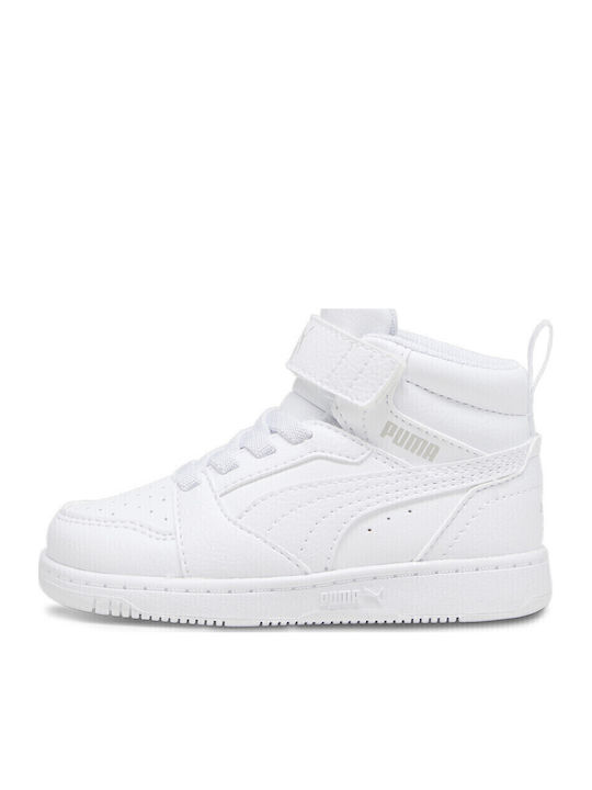PUMA Rebound V6 Hoch Weiß Kinder Sneaker