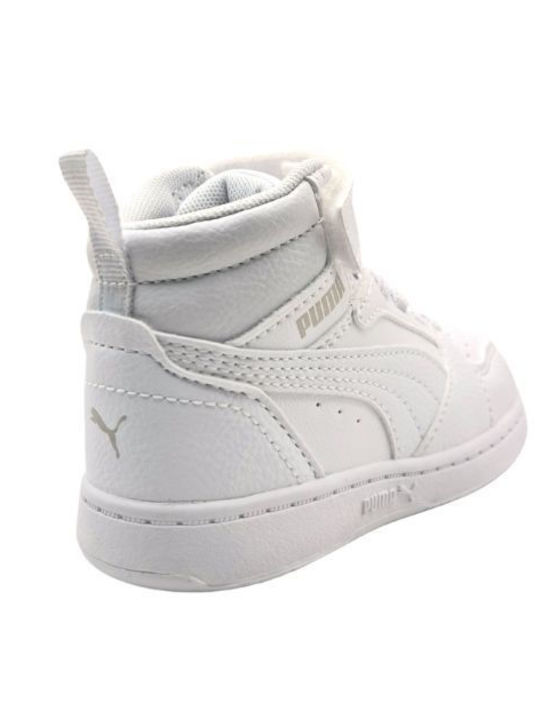 REBOUND V6 Kids Sneakers High with Scratch White