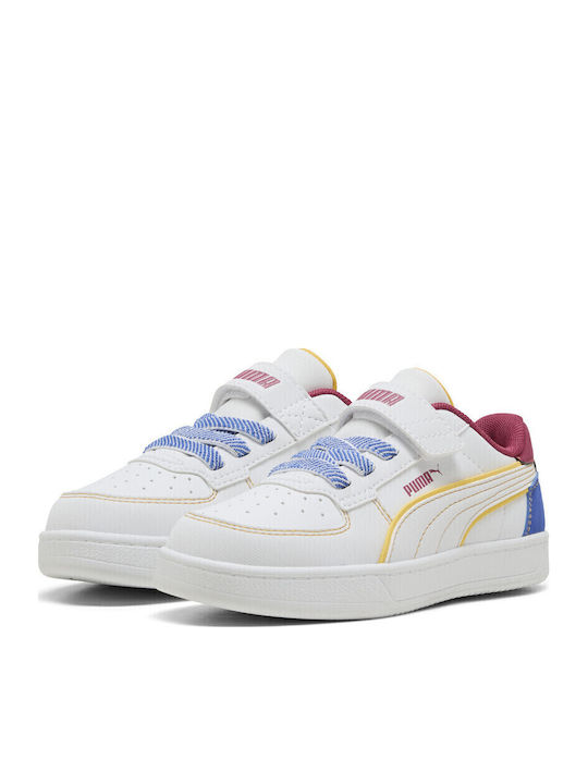 Caven 2.0 Kids Sports Shoes Running With Hoop & Loop Closure White