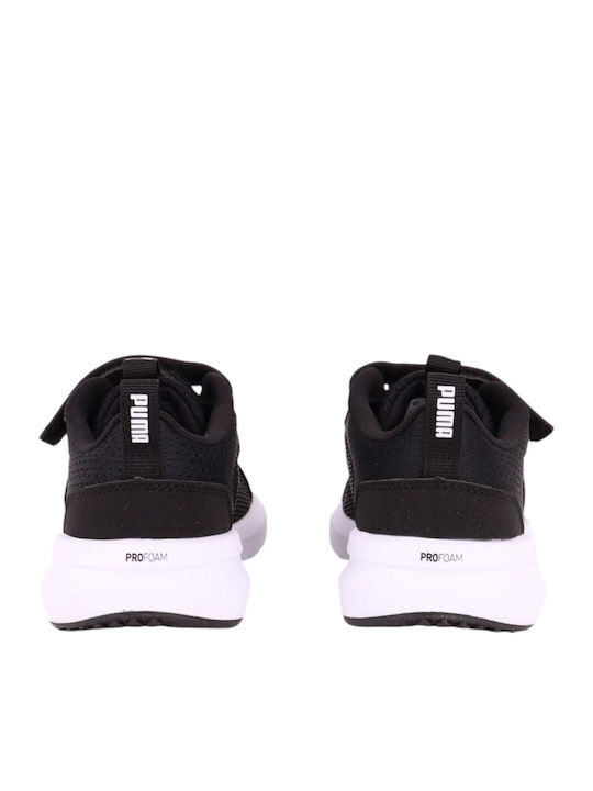 Kruz Track Kids Sneakers with Scratch Black
