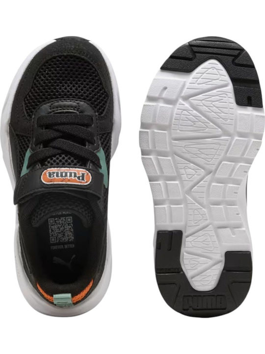 Trinity Lite Παιδικά Sneakers Ανατομικά με Σκρατς Μαύρα 400660-02