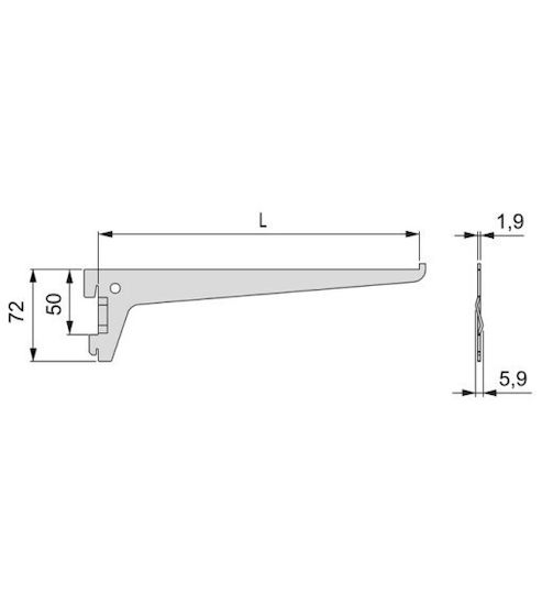 Emuca Rack Arm White