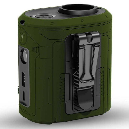 Ventilator Portabil De Talie Z14 5 Niveluri De Viteză Motor Fără Perii 6000mah Ecran Led Design Compact Verde