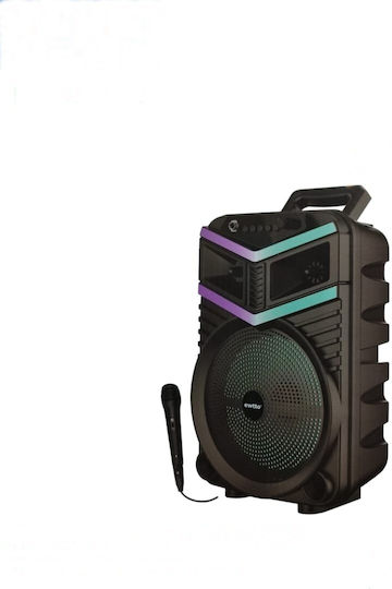 Ηχείο Karaoke με Ασύρματο Μικρόφωνο και Εφέ Φωτισμού Μαύρο