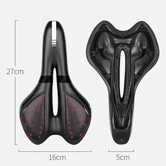 Șa De Bicicletă Neagră 270 x 160 mm