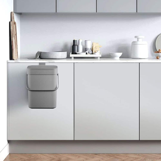 Eko Eko Puro II Waste Bin for Cabinet Plastic with Oscillating Lid Grey 7L