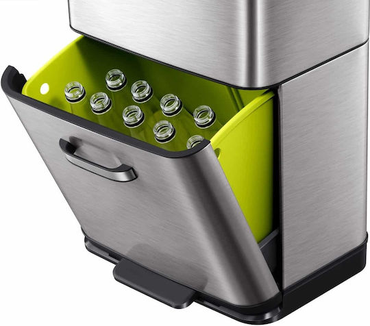 Eko Eko Recycling Mülleimer aus Inox mit Sensor Grau 60lt