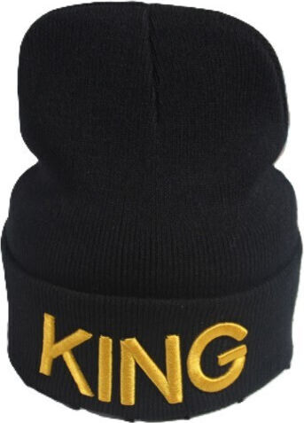 Beanie Unisex Beanie Gestrickt in Schwarz Farbe