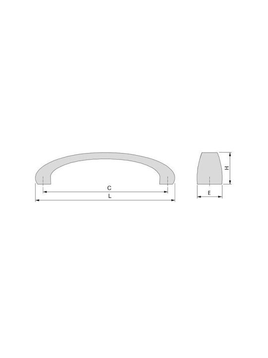 Emuca Handle Furniture made of Metallic Titanium 9355952 1pcs