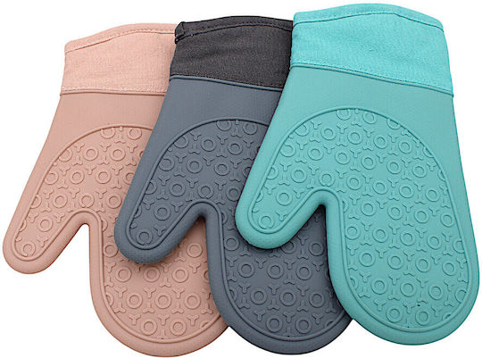 Oven Mitt Silicone Pink 1pcs
