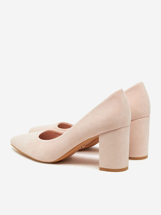 Pantofi cu toc Roz