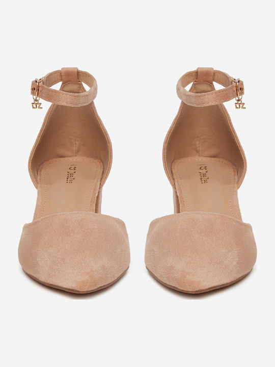 Pantofi cu toc Bej