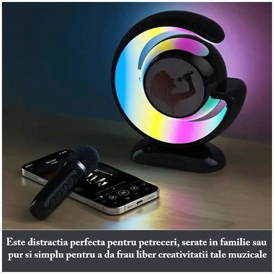 Ηχείο Karaoke με Ασύρματο Μικρόφωνο και Εφέ Φωτισμού Πολύχρωμο