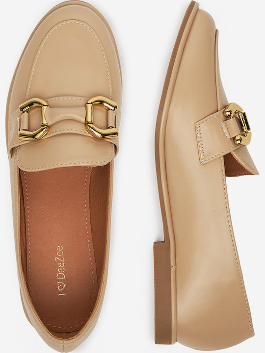 Damen Mokassins in Beige Farbe