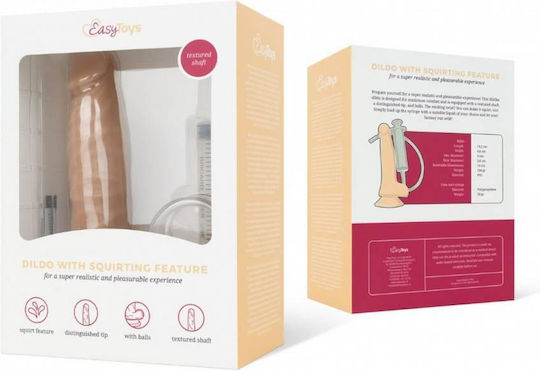Easytoys Ρεαλιστικό Dildo με Βεντούζα και Δυνατότητα Εκσπερμάτωσης Flesh