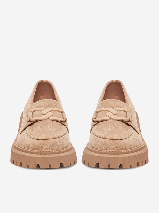 Damen Loafers in Beige Farbe