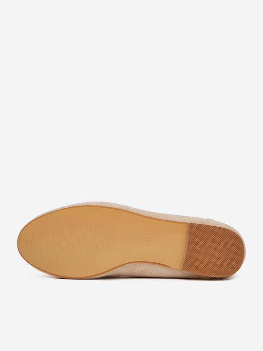 Damen Mokassins in Beige Farbe