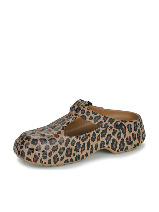 Crocs Classic Mary Jane Γυναικεία Σαμπό Καφέ