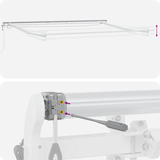 vidaXL Awning fabric White 3x5m
