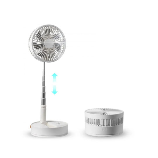 Ventilator Portabil Reglabil Încărcare USB 4 Viteze Înălțime Reglabilă 9,5cm-102cm Metal Plastic Ultra Silențios Alb