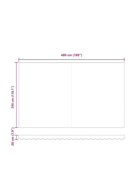 vidaXL Τέντα Βεράντας Κόκκινη 5x3m