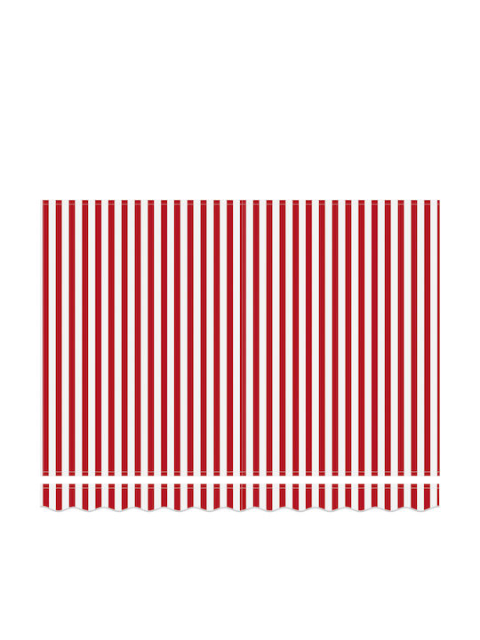 vidaXL Τέντα Βεράντας με Led Κόκκινη 3.5x2.5m