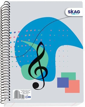 Skag Spiral Notebook Music A4 40 Sheets 1pcs (Μiscellaneous Designs)
