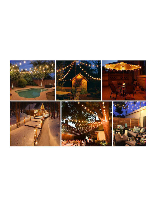 20 Lights LED 20m. Warm White type Rain 1pcs