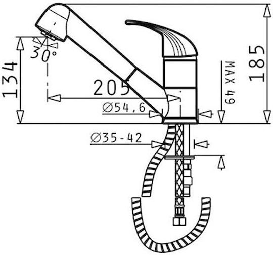 Silifo SF6665 Συρόμενος Απορροφητήρας 60cm Μαύρος