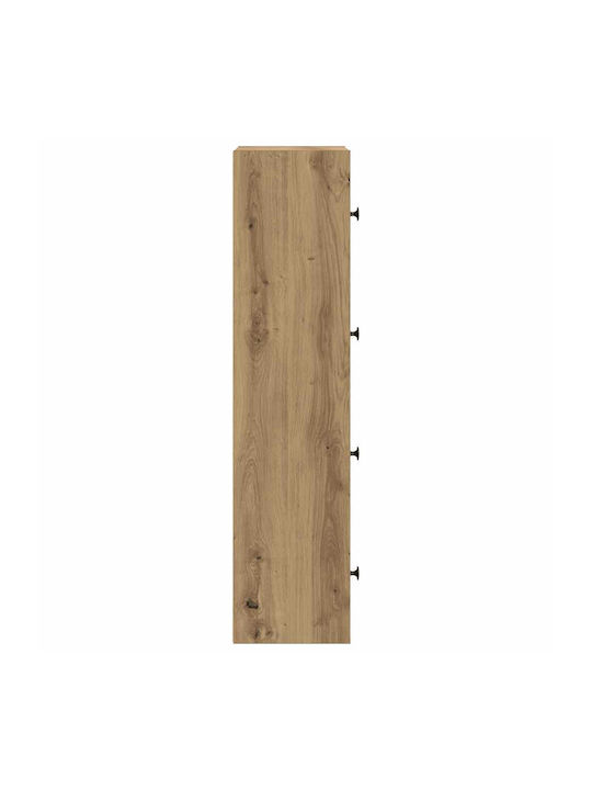 Living Room Display Cabinet Made of Particle Board Artisian Oak 40x24x102cm