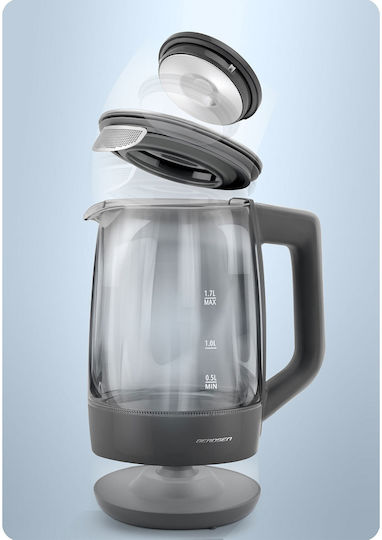 Berdsen BD-711 Електрическа Кана 1.7л 2200W Черен