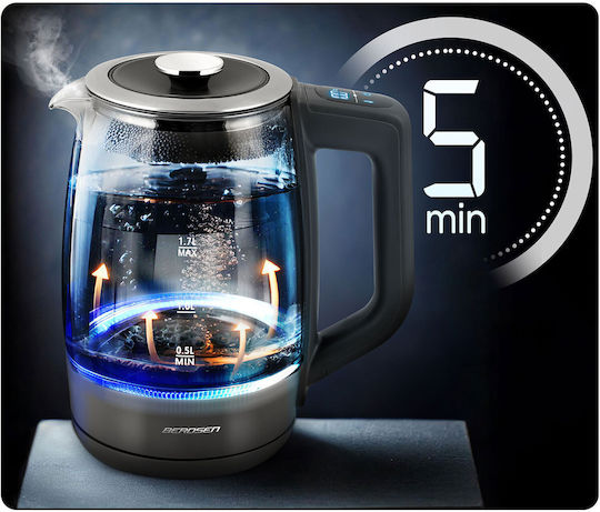 Berdsen BD-711 Електрическа Кана 1.7л 2200W Черен