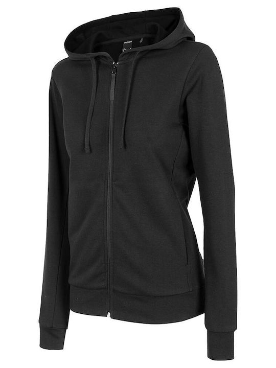 Women's Sweatshirt Jacket Hooded Black