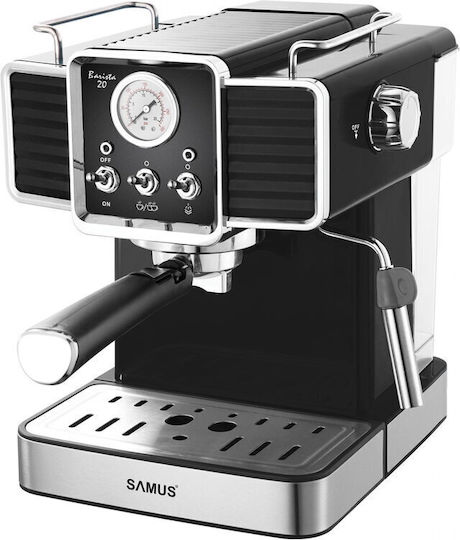 Samus Barista 20 Μηχανή Espresso 1350W Πίεσης 20bar Μαύρη