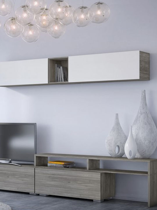 Smart No 1D Living Room TV Unit White L271xW45xH150cm
